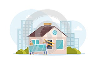 House Plastic Windows Composition