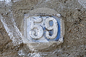 House plate 59