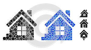 House Porch Mosaic Icon of Circle Dots