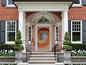 House with portico entrance