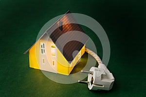 A house with power plug