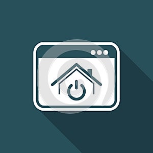House power switch - Vector icon for computer website or application