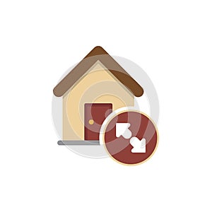 House price up vector icon, Price of property increases symbol. Simple, modern flat vector illustration for mobile app.