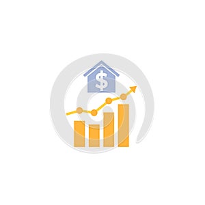 House prices growth icon