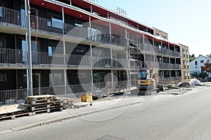 The House in the process of construction in Schlieren , Switzerland