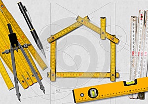 House Project - Yellow Wooden Meter