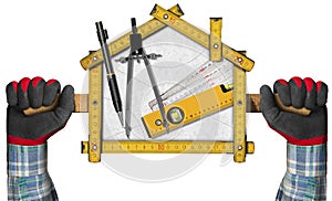 House Project - Yellow Wooden Meter