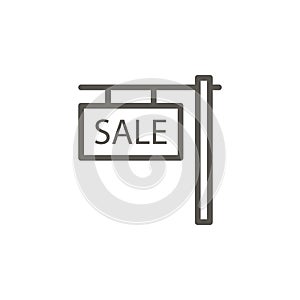 House, property, sale vector icon. Simple element illustration from UI concept. House, property, sale vector icon. Real estate