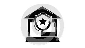 House protection icon animation