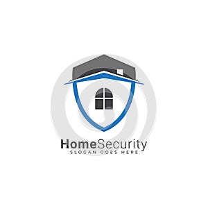 House Protection Shield Logo, Home Insrance Logo Design Template