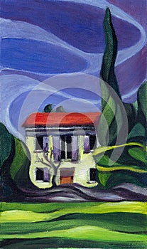 House in Provence. painting