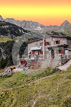 House in pyrennes mountains