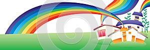 House rainbow top banner