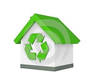 House with Recycle Symbol