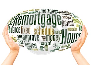 House Remortgage word cloud hand sphere concept
