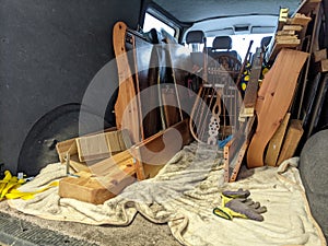 House removal of wooden furniture clearance in van