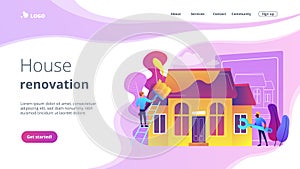 House renovation concept landing page.