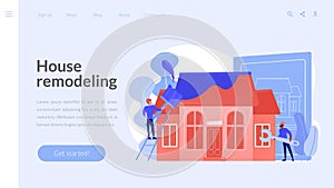 House renovation concept landing page.