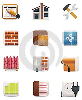 House renovation icon set. Part 2