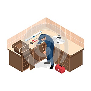 House Renovation Isometric Icon