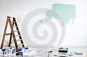 House renovation wall colouring paint