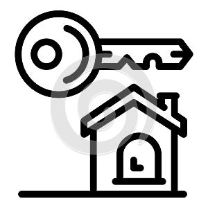 House rent icon, outline style