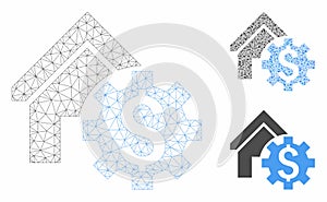 House Rent Options Vector Mesh Network Model and Triangle Mosaic Icon