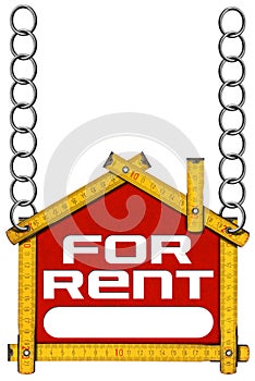 House For Rent Sign - Wooden Meter
