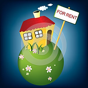 House for rent, vector