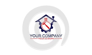 House repair, maintenance logo. Real Estate, Construction