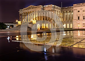 House of Representatives US Capitol Night Washington DC photo