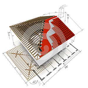 House roof 3D design