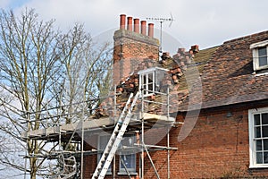 House Roof awaiting repair