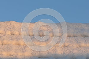 House roof covered with snow.