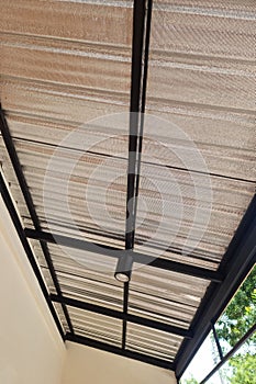 House roof stainless steel sheet and beam structure