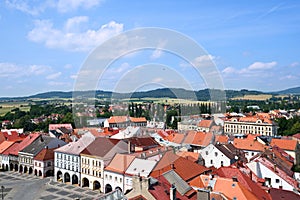 House roofs of small town