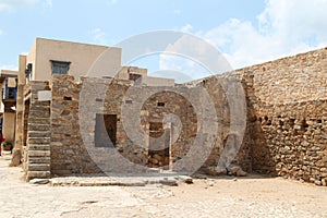 House Ruins, Spinalonga Leper Colony Fortress, Elounda, Crete