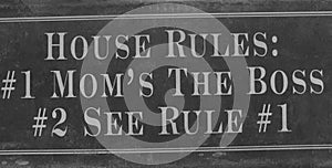 House rules sign photo
