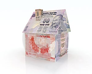 Casa rupia billetes 