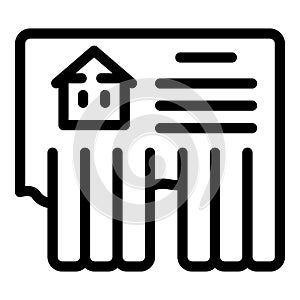 House sale announcement icon, outline style