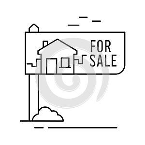 House for Sale Icon. Property Listing, Real Estate Sale