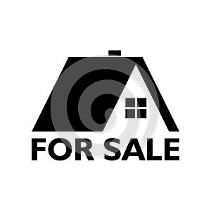 House for sale icon or sign