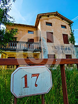 house for sale , picture taken in Marostica, Vicenza city, Veneto, Italy