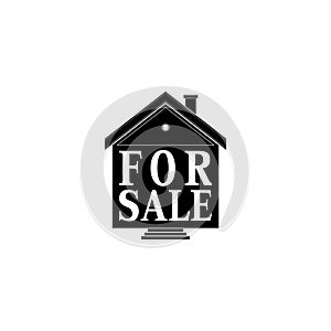 House for sale sign icon isolated on white background