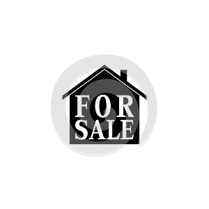 House for sale sign icon isolated on white background