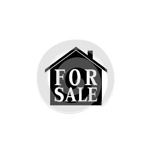 House for sale sign icon isolated on white background