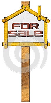 House For Sale Sign - Wooden Meter