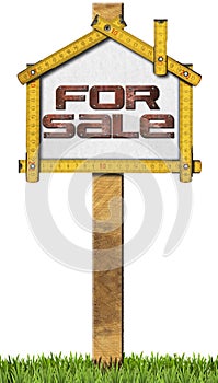 House For Sale Sign - Wooden Meter