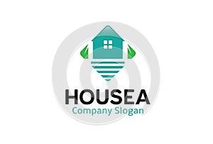 House Sea Design Illustration