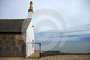 House by the sea. St Cyrus, Aberdeenshire, Scotland